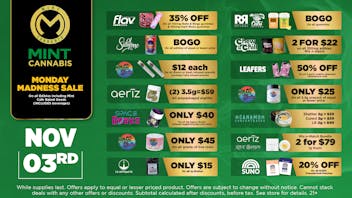 The Mint Cannabis - Tempe Monday Featured Deals