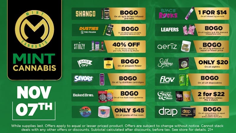 The Mint Cannabis - Tempe Friday Featured Deals