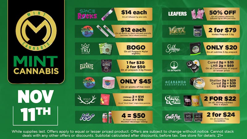 The Mint Cannabis - Phoenix Tuesday Featured Deal