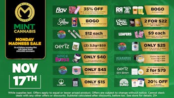 The Mint Cannabis - Mesa Monday Featured Deals