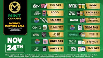 The Mint Cannabis - Mesa Monday Featured Deals