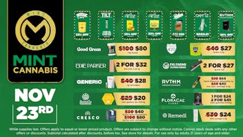 Mint Cannabis - Willowbrook Mint Willowbrook Sunday Specials!