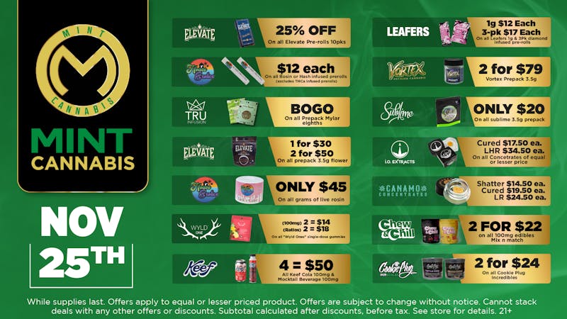 The Mint Cannabis - Tempe Tuesday Featured Deal