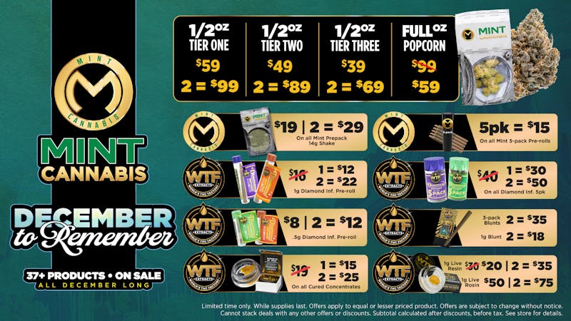 The Mint Cannabis - Tempe Mint December Savings 1