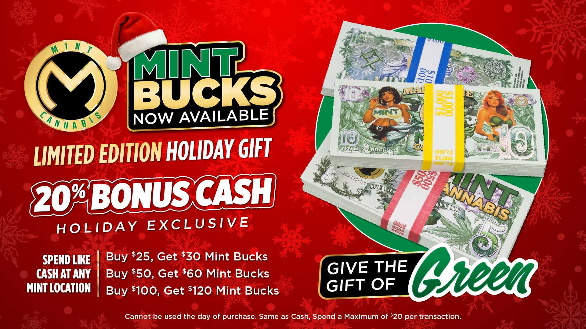 The Mint Cannabis - Mesa Mint Bucks Now Available!