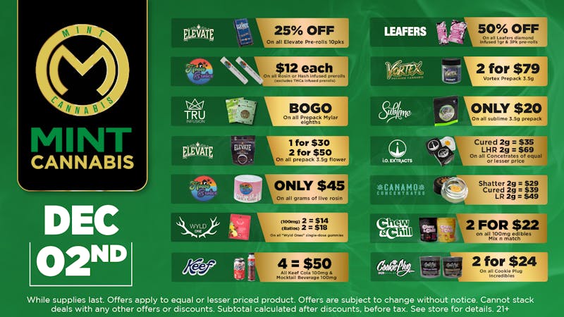 The Mint Cannabis - Phoenix Tuesday Featured Deal