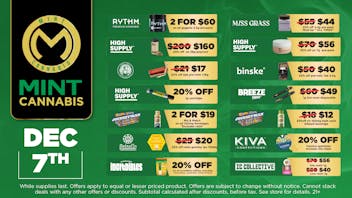 Mint Cannabis - Willowbrook Mint Willowbrook Sunday Specials!
