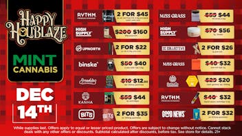 Mint Cannabis - Willowbrook Mint Willowbrook Sunday Specials!