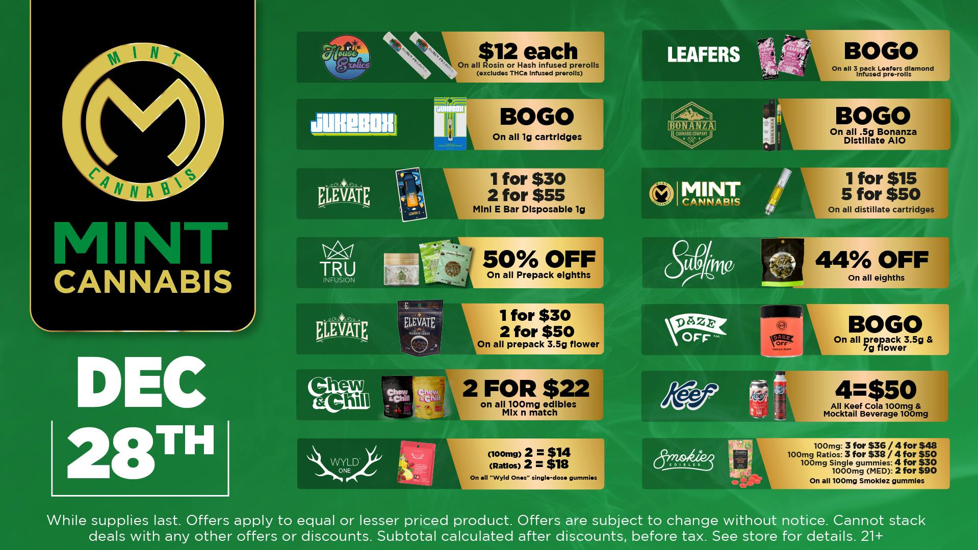 The Mint Cannabis - Mesa Sunday Featured Deals