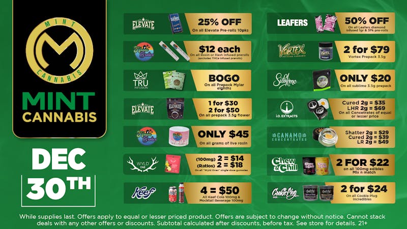 The Mint Cannabis - Phoenix Tuesday Featured Deal