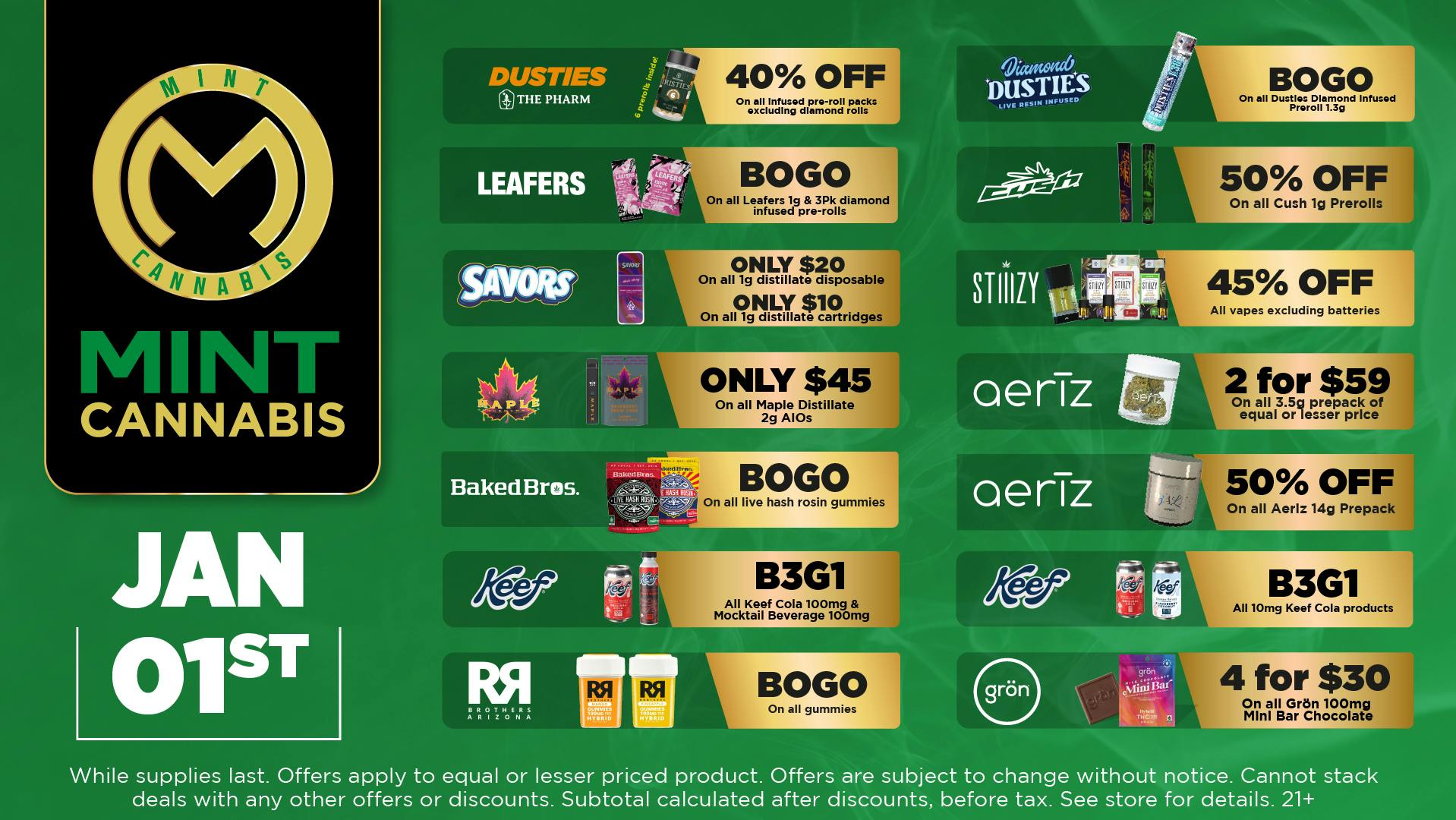 The Mint Cannabis - Mesa Thursday Featured Deals