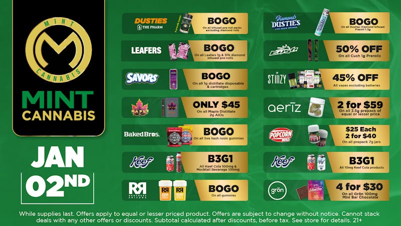 The Mint Cannabis - Phoenix Friday Featured Deals