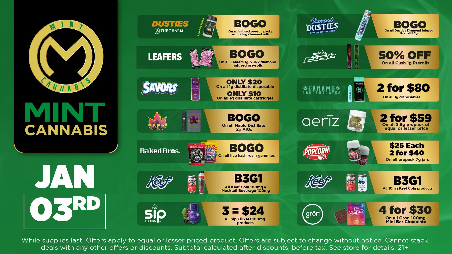 The Mint Cannabis - Mesa Saturday Featured Deals