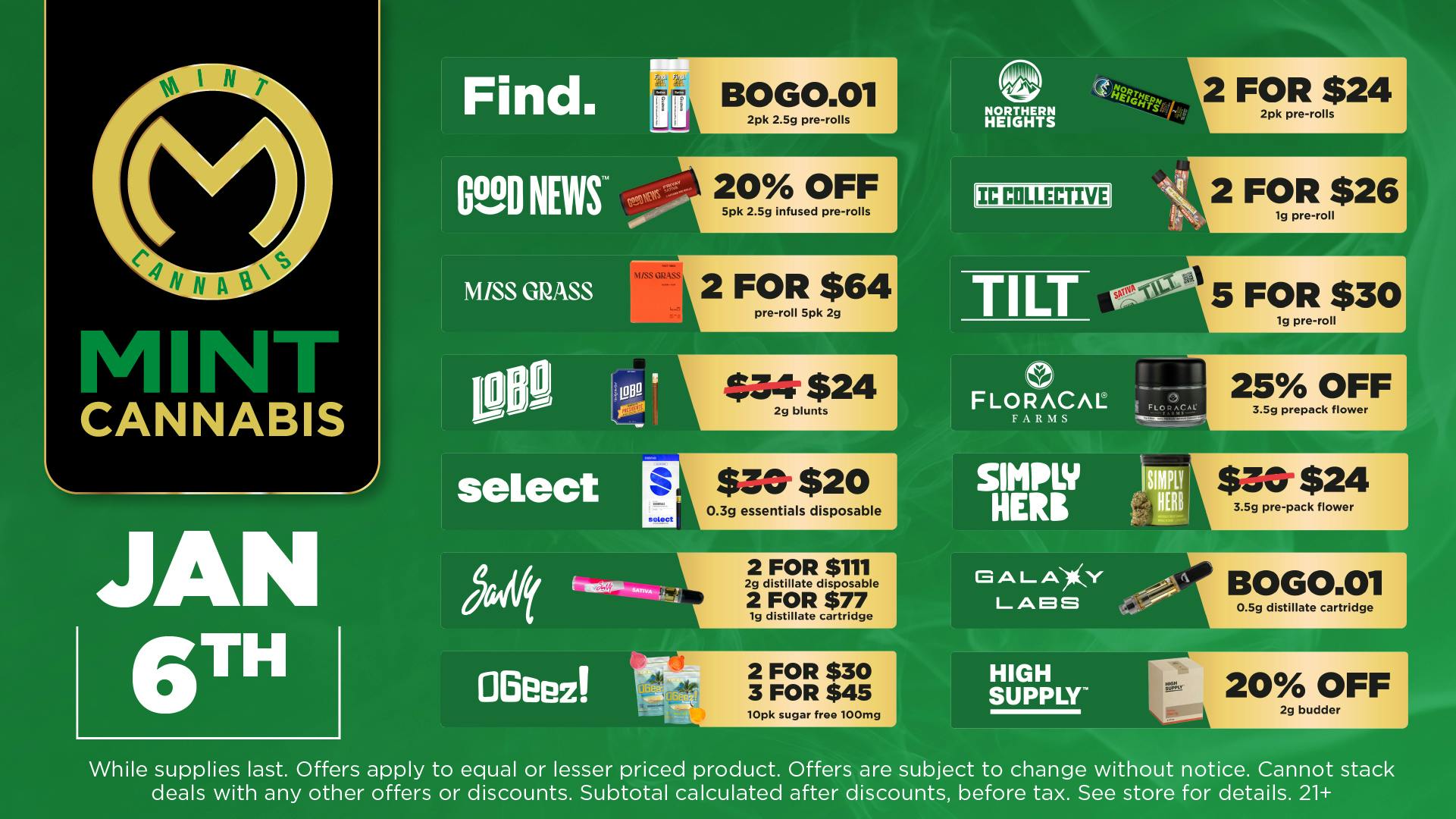 Mint Cannabis - Willowbrook Mint Willowbrook Tuesday Deals