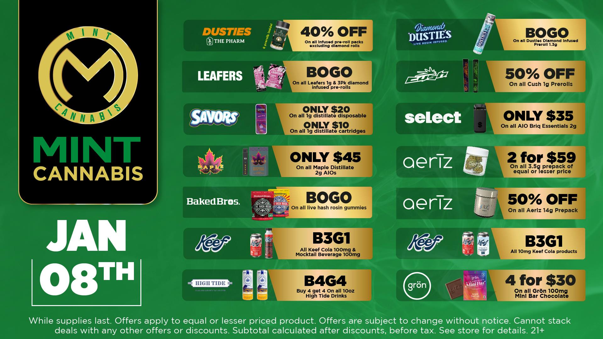 The Mint Cannabis - Tempe Thursday Featured Deals