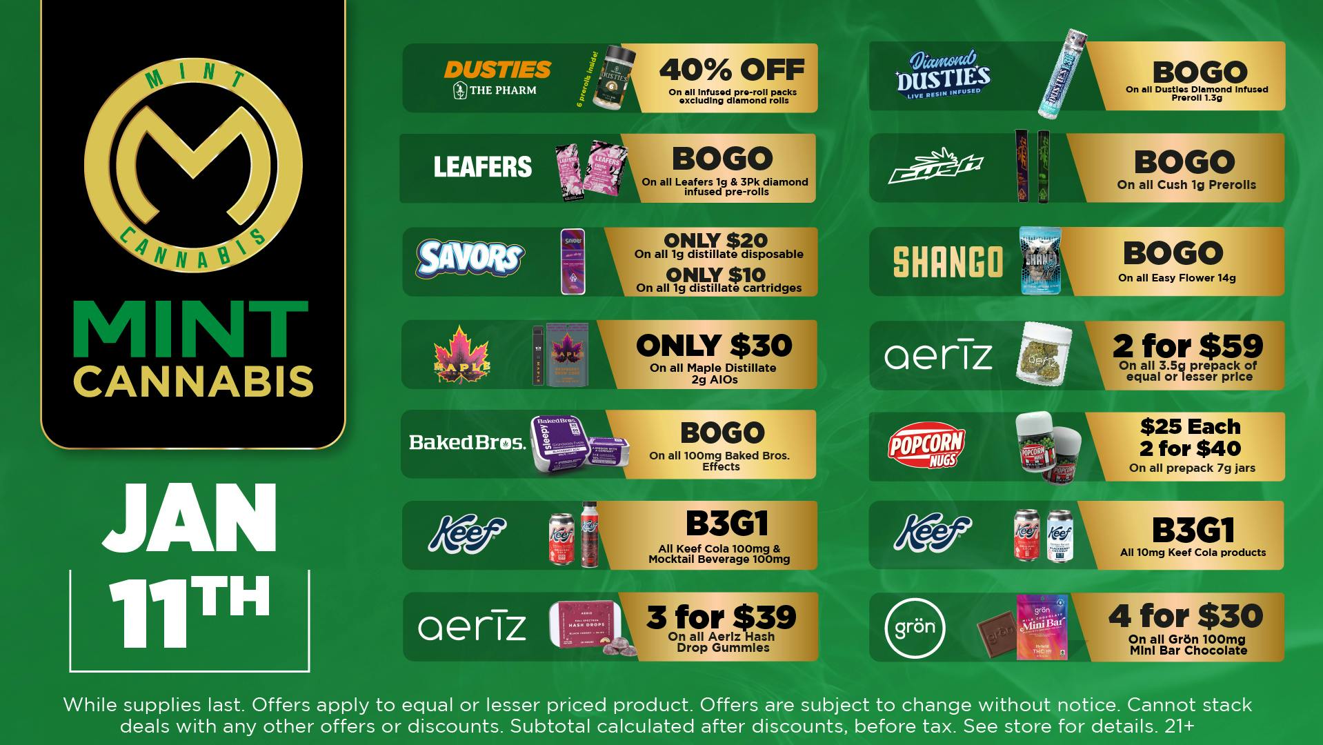 The Mint Cannabis - Mesa Sunday Featured Deals