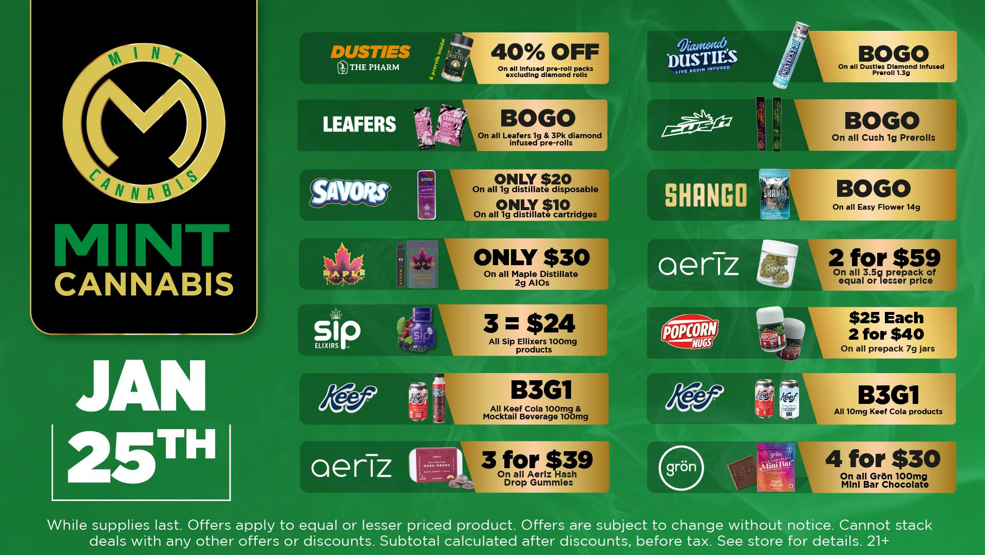 The Mint Cannabis - Mesa Sunday Featured Deals