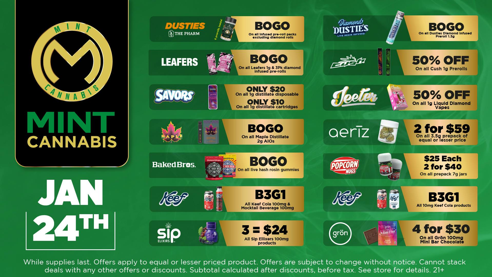 The Mint Cannabis - Tempe Saturday Featured Deals