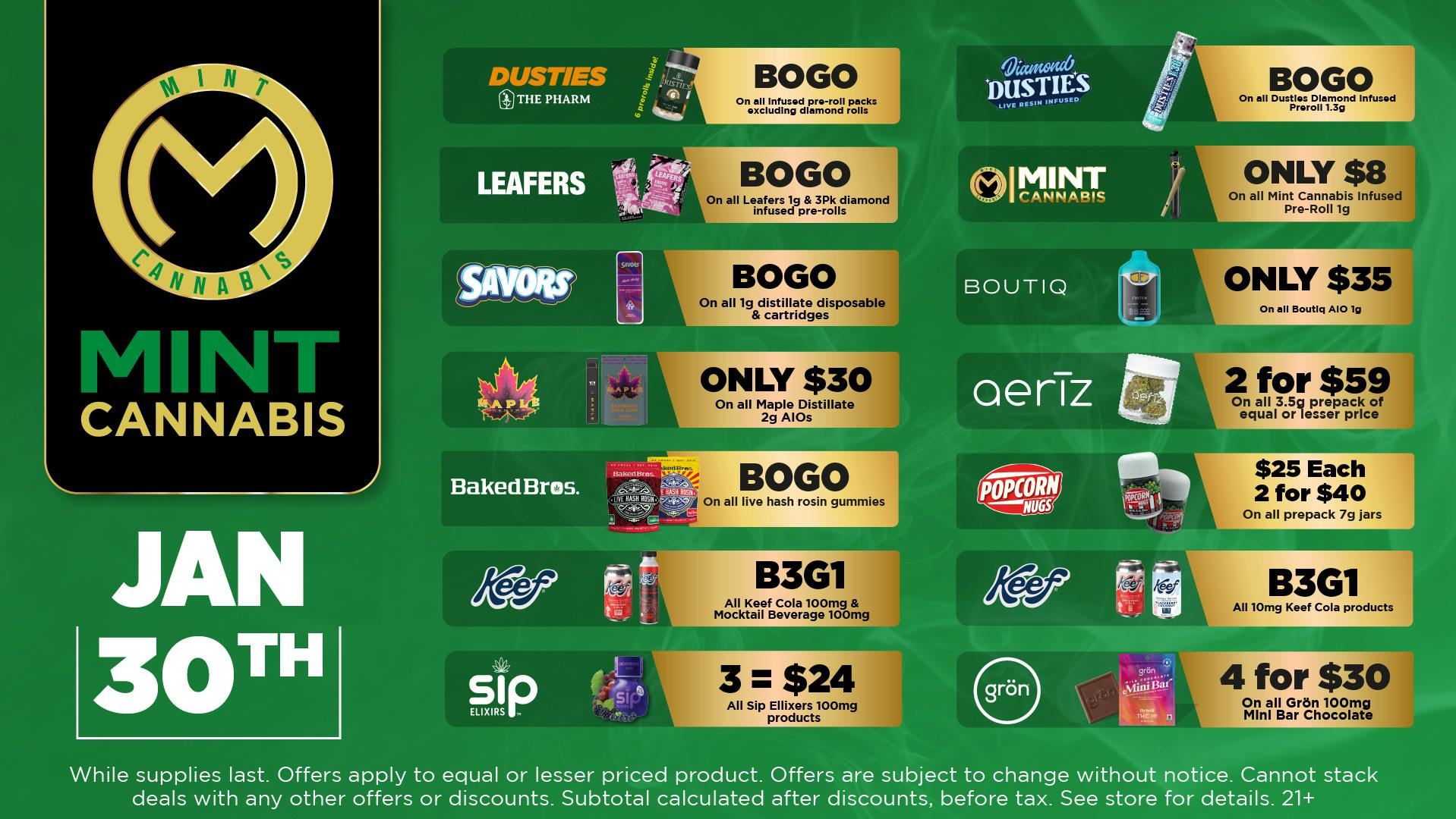 The Mint Cannabis - Tempe Friday Featured Deals