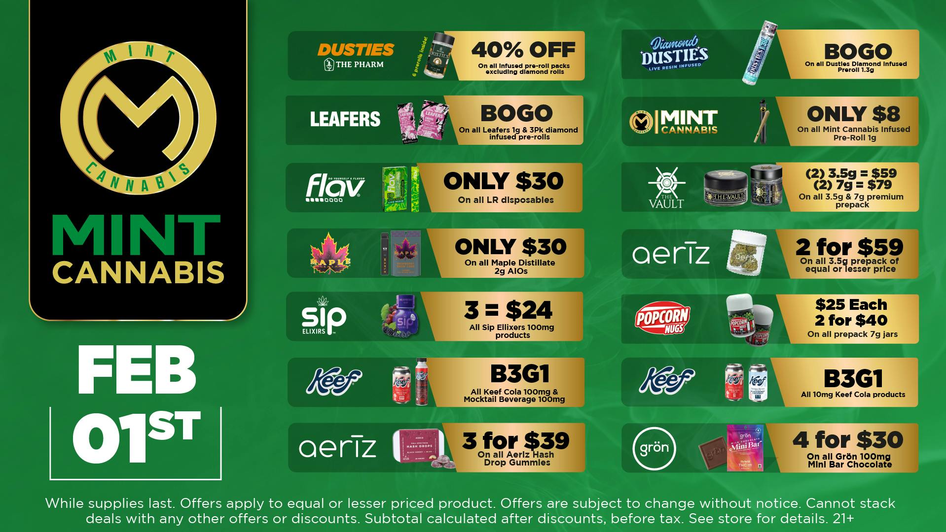 The Mint Cannabis - Mesa Sunday Featured Deals