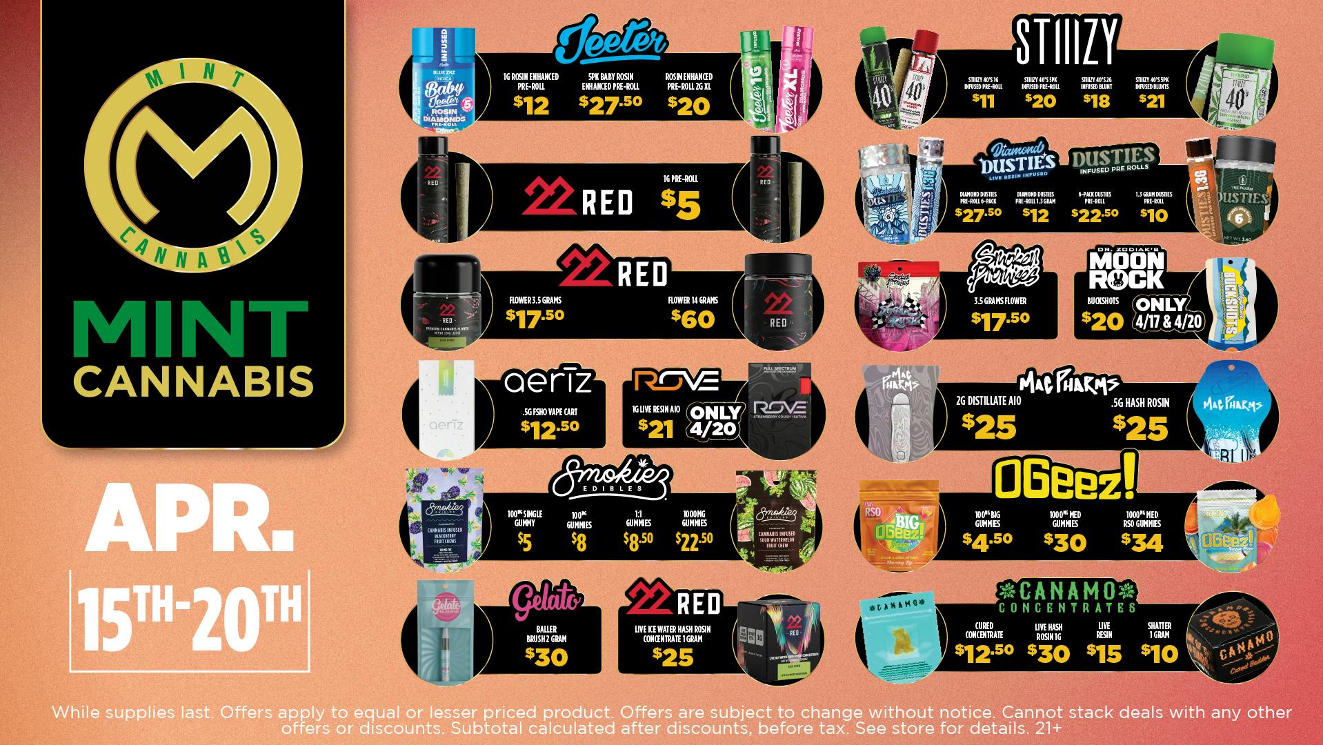 The Mint Cannabis - Tempe Thursday Featured Deals