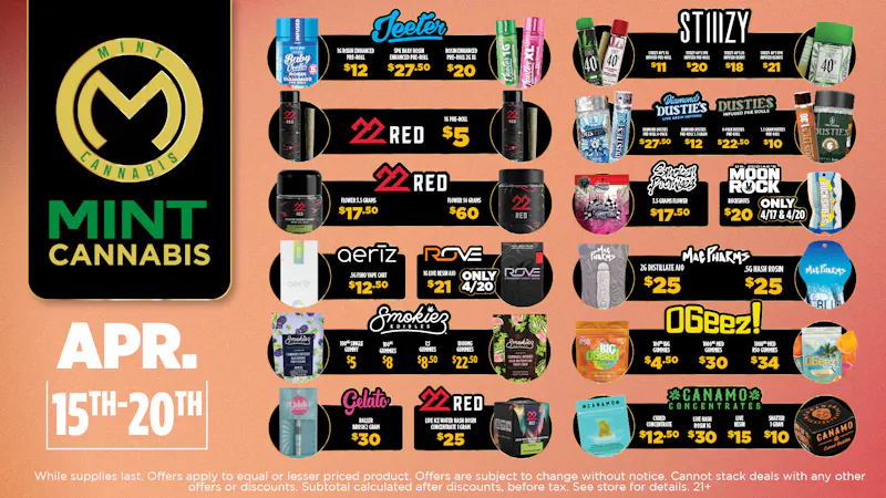 The Mint Cannabis - Tempe Friday Featured Deals