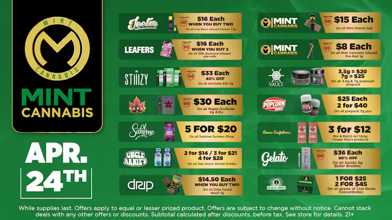 The Mint Cannabis - Phoenix Friday Featured Deals