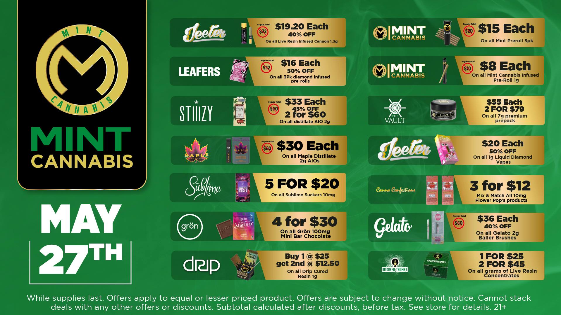 The Mint Cannabis - Tempe Weds Featured Deals