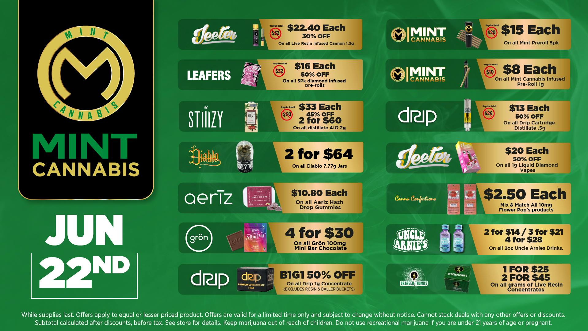 The Mint Cannabis - Mesa Monday Featured Deals