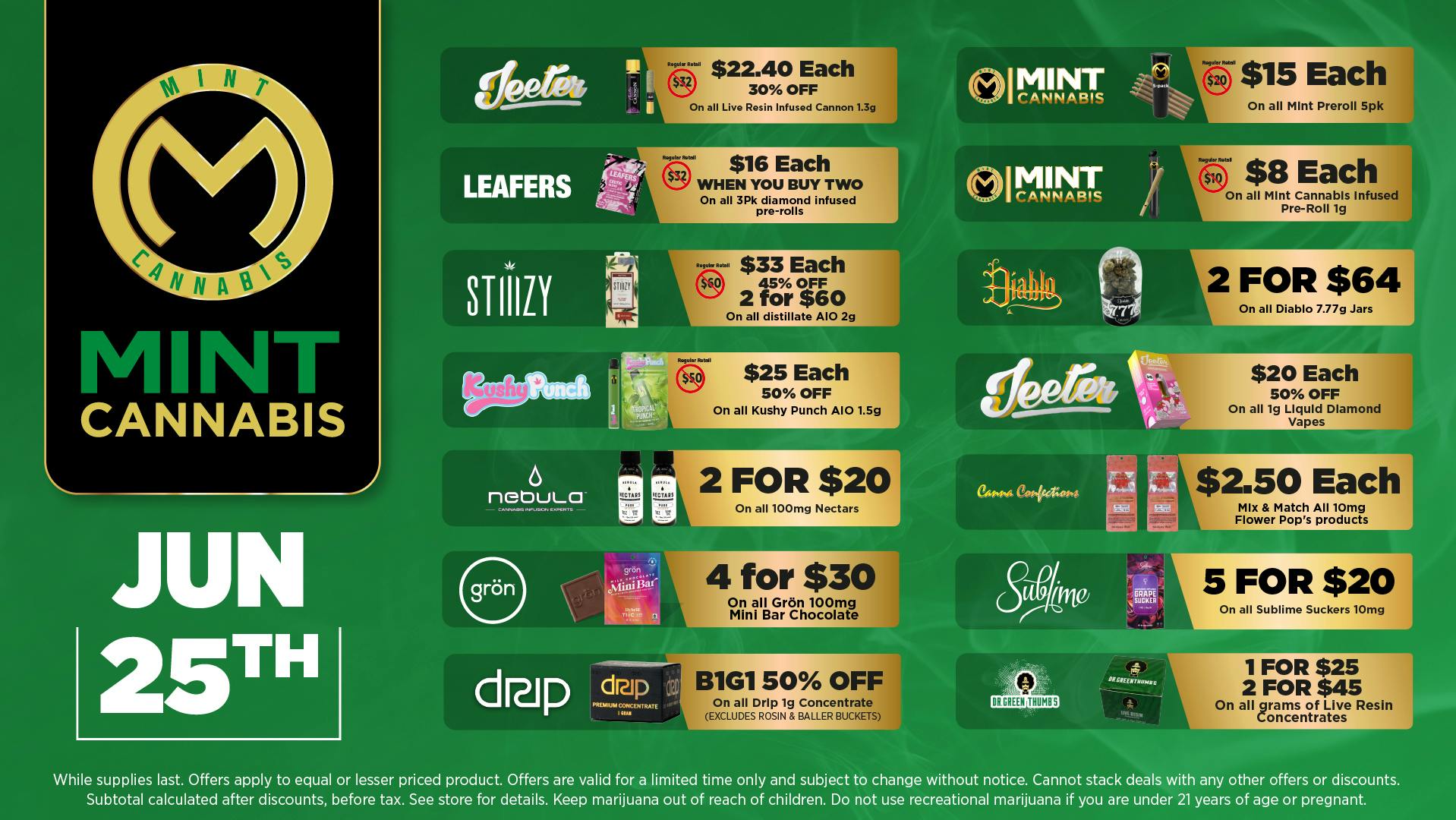 The Mint Cannabis - Tempe Thursday Featured Deals
