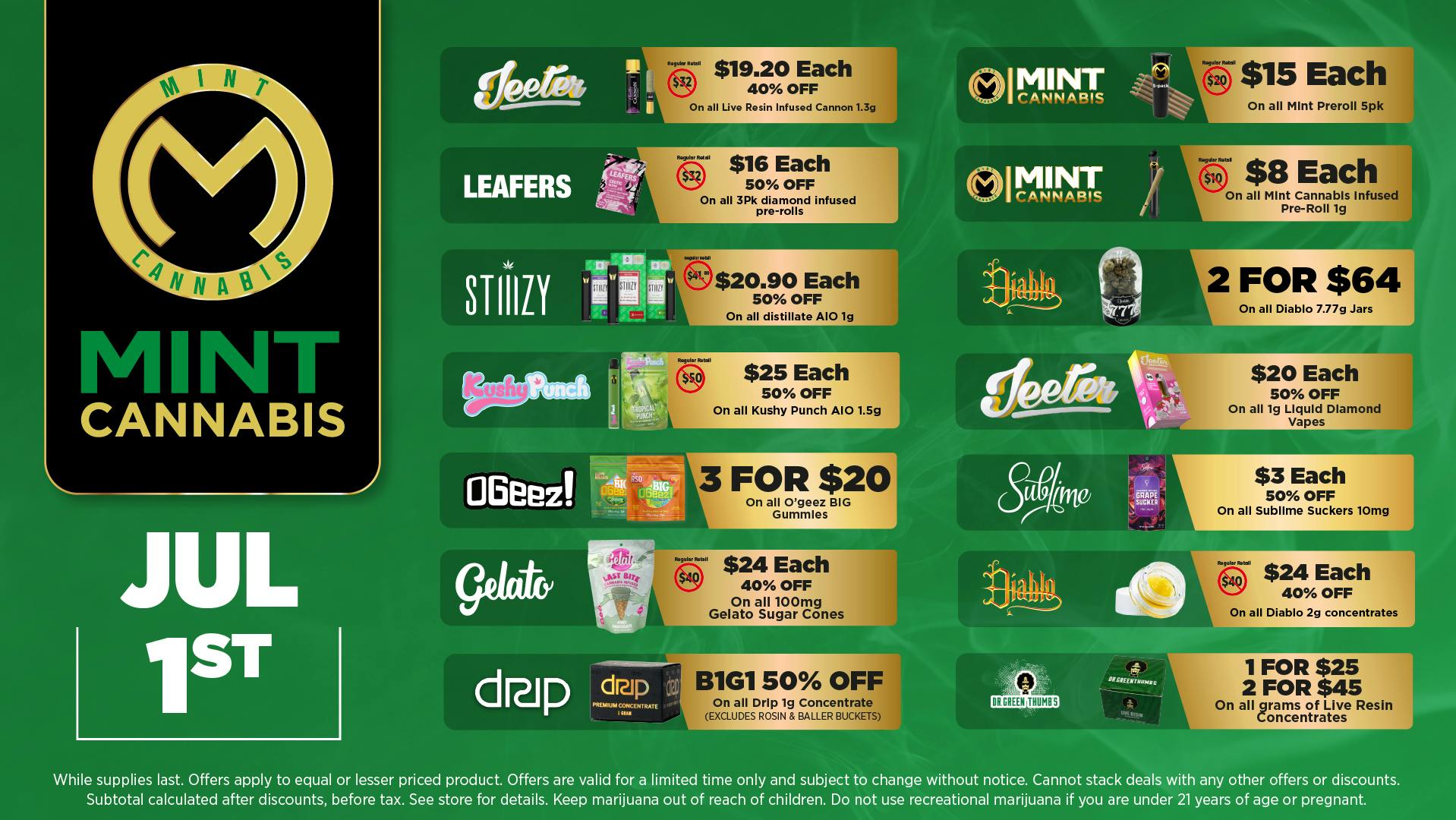 The Mint Cannabis - Mesa Weds Featured Deals