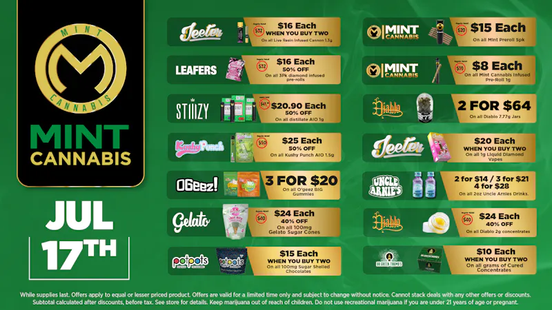 The Mint Cannabis - Mesa Friday Featured Deals