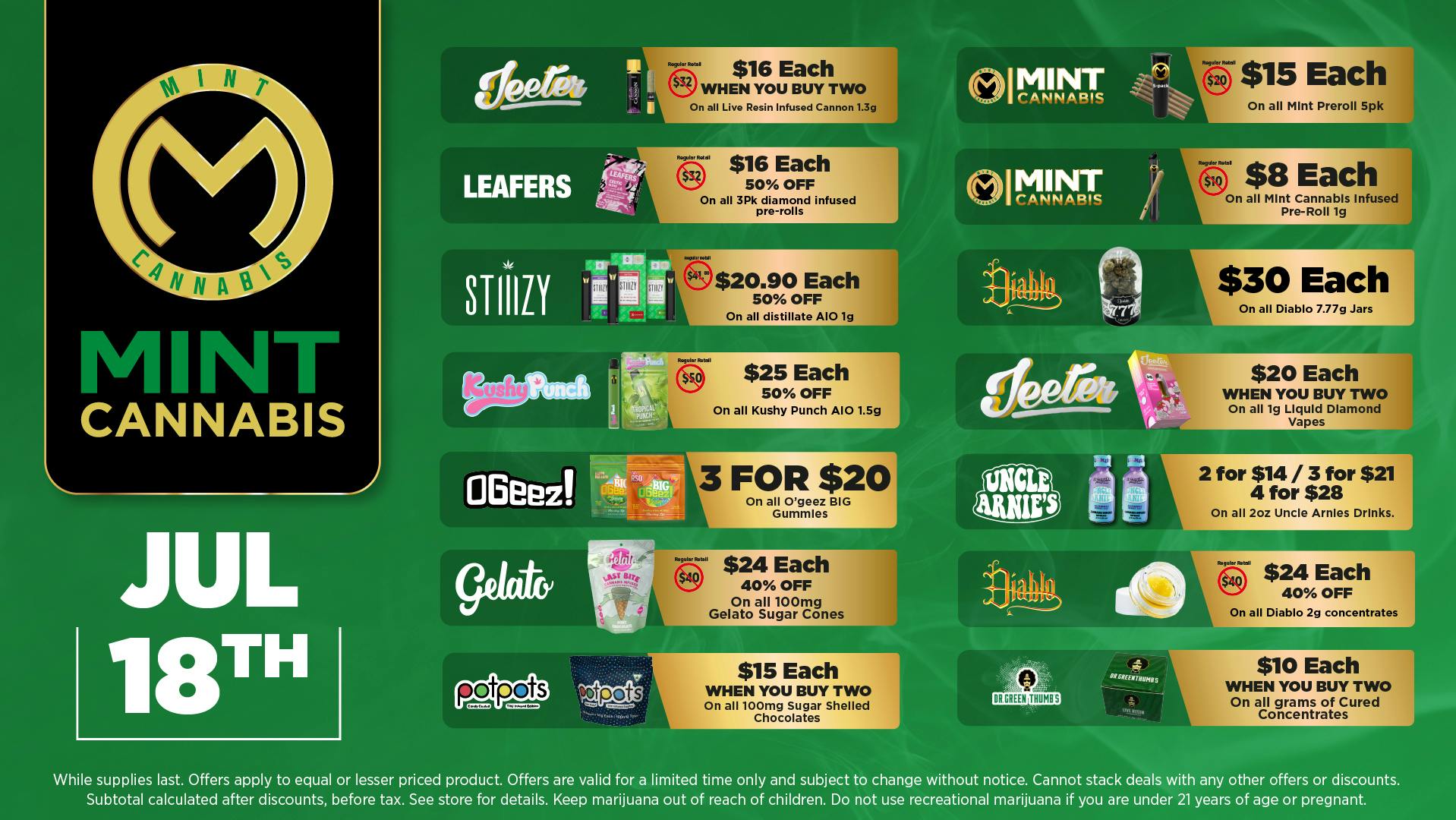 The Mint Cannabis - Mesa Saturday Featured Deals