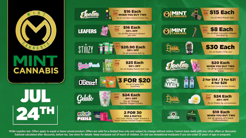 The Mint Cannabis - Tempe Friday Featured Deals
