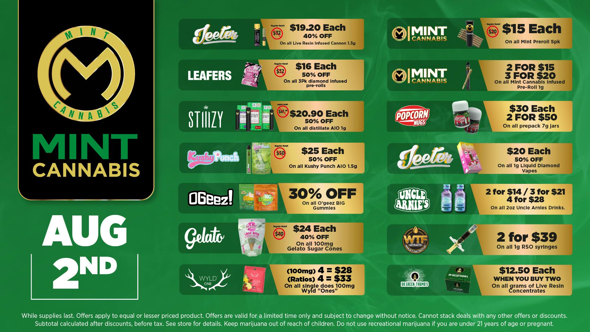 The Mint Cannabis - Mesa Sunday Featured Deals