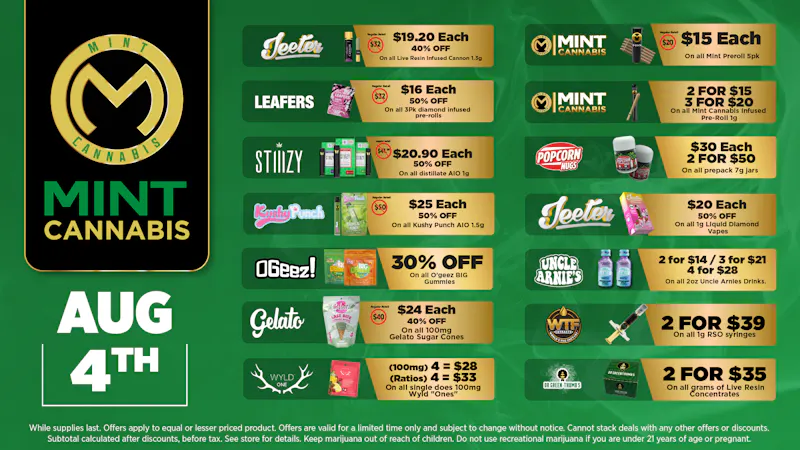 The Mint Cannabis - Tempe Tuesday Featured Deal
