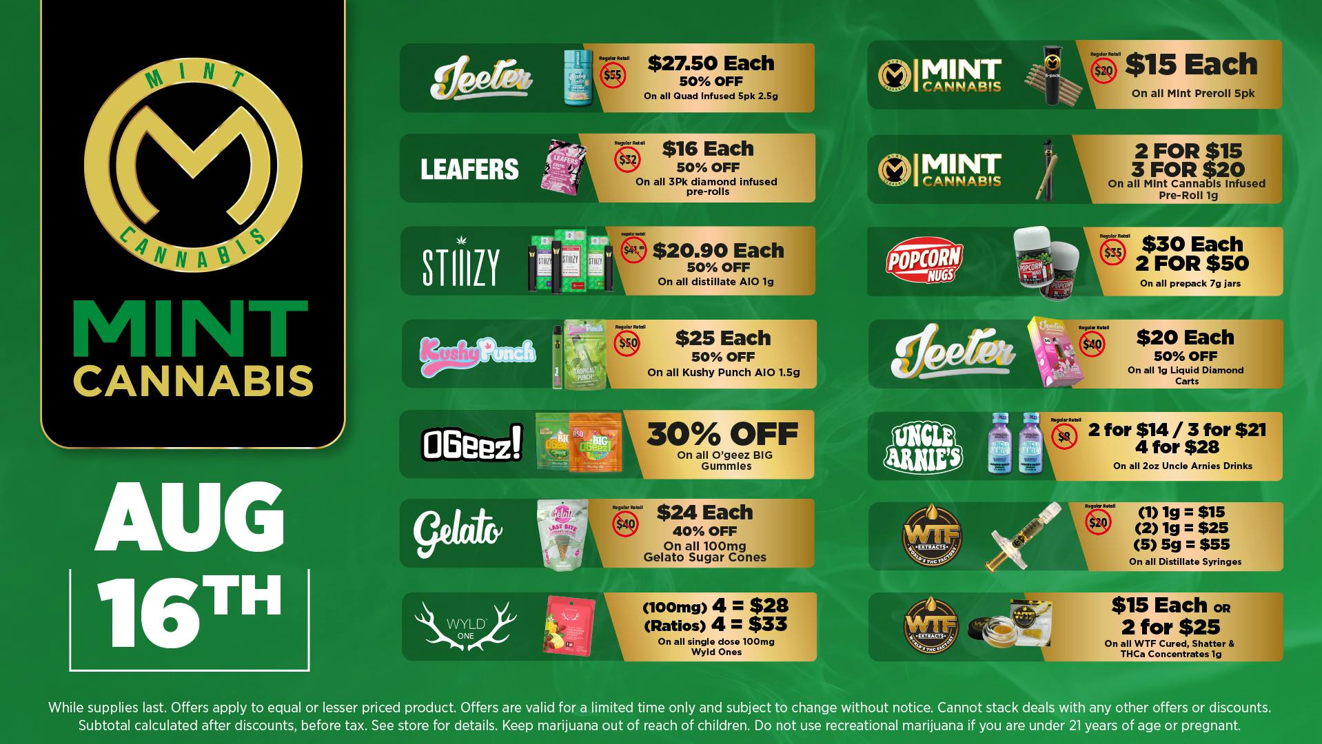 The Mint Cannabis - Mesa Sunday Featured Deals