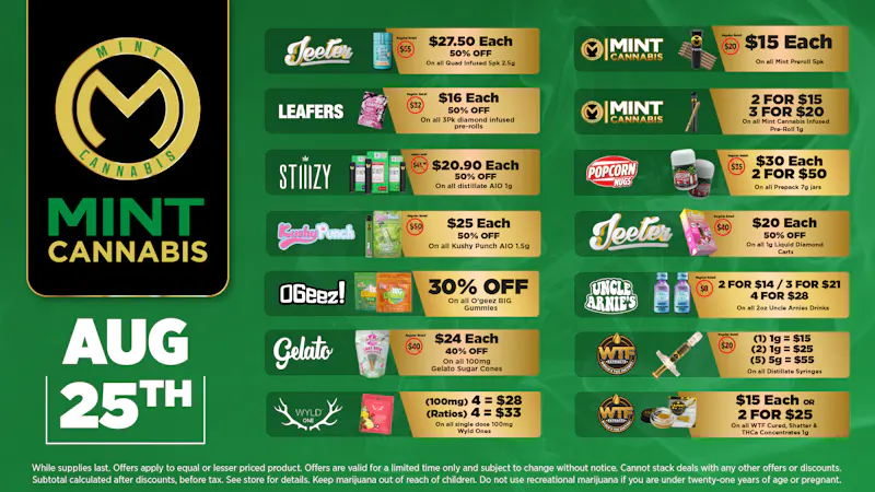 The Mint Cannabis - Phoenix Tuesday Featured Deal