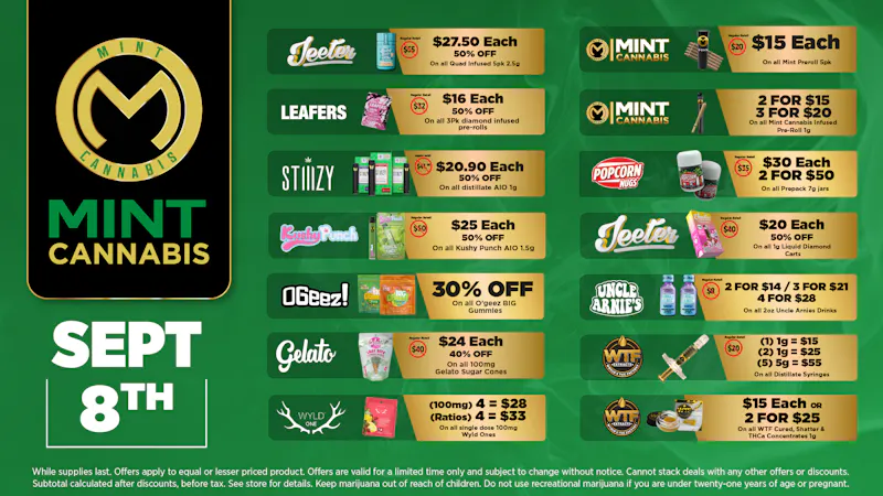The Mint Cannabis - Mesa Tuesday Featured Deal