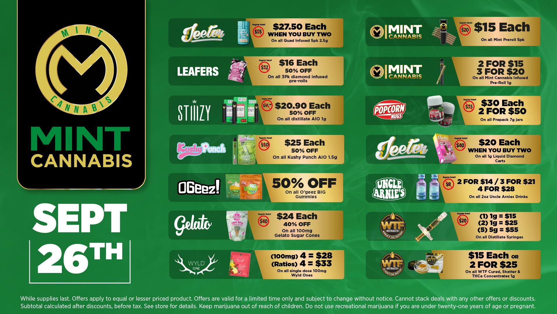 The Mint Cannabis - Mesa Saturday Featured Deals