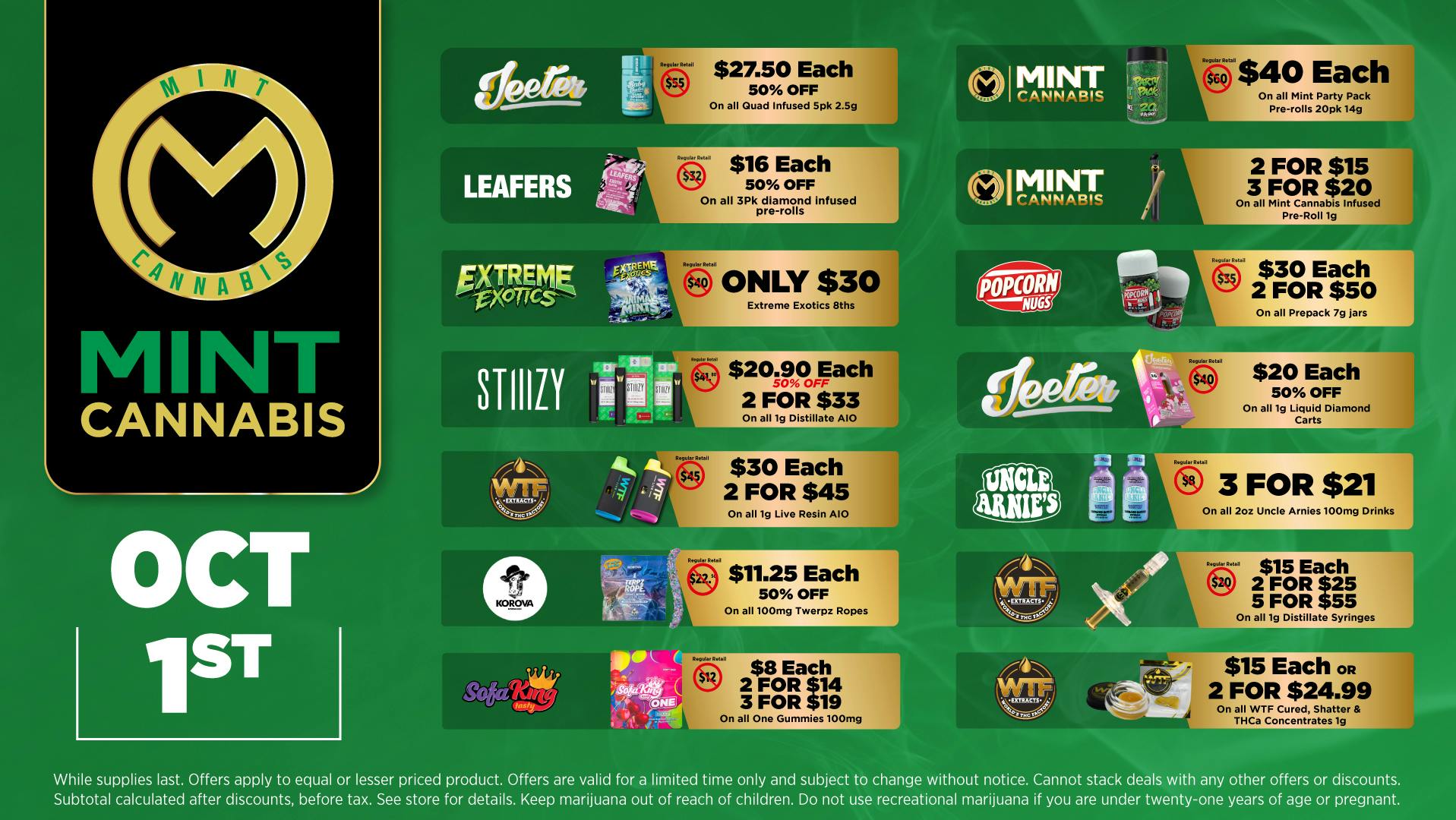 The Mint Cannabis - Tempe Thursday Featured Deals