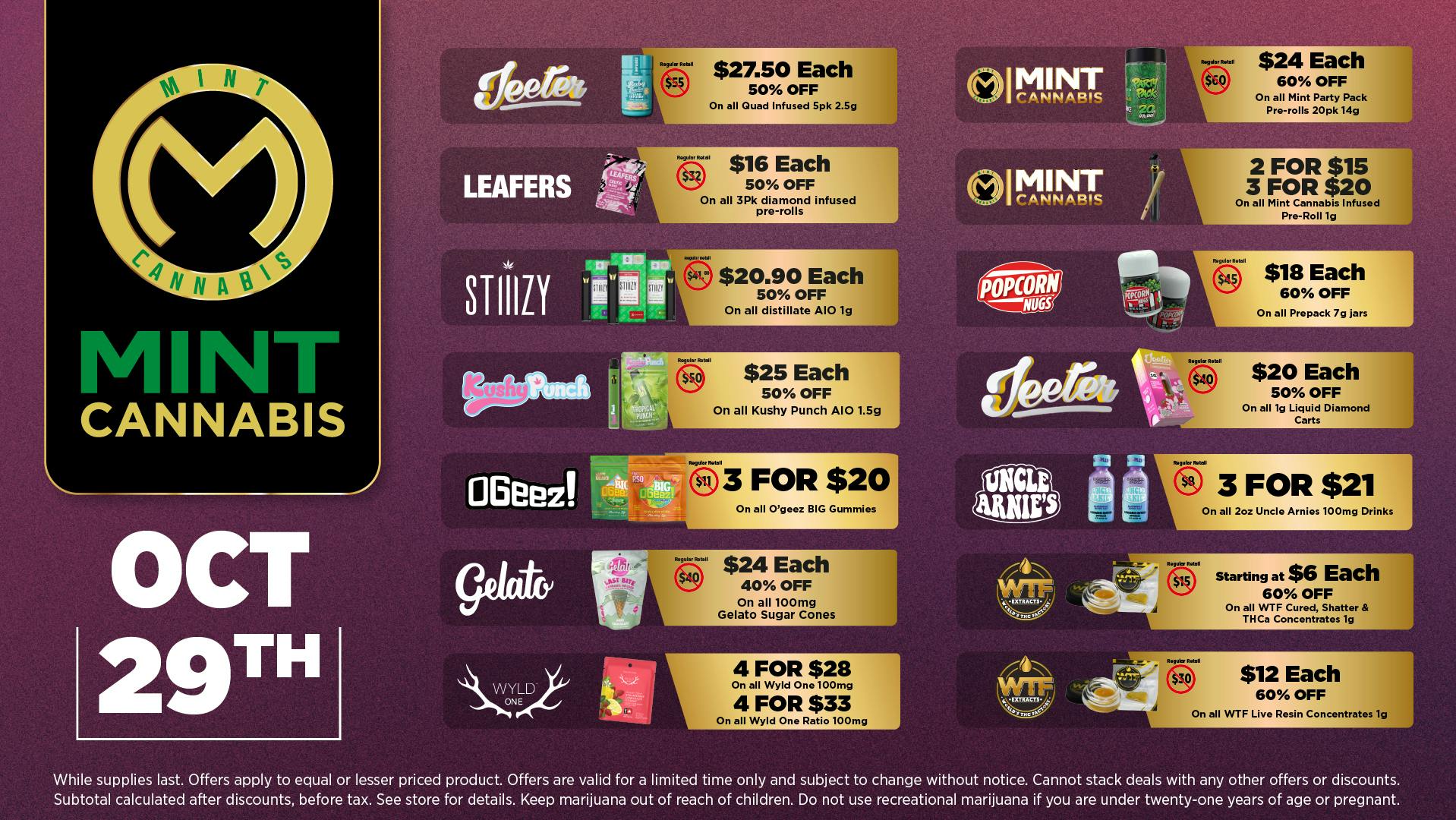 The Mint Cannabis - Tempe Thursday Featured Deals