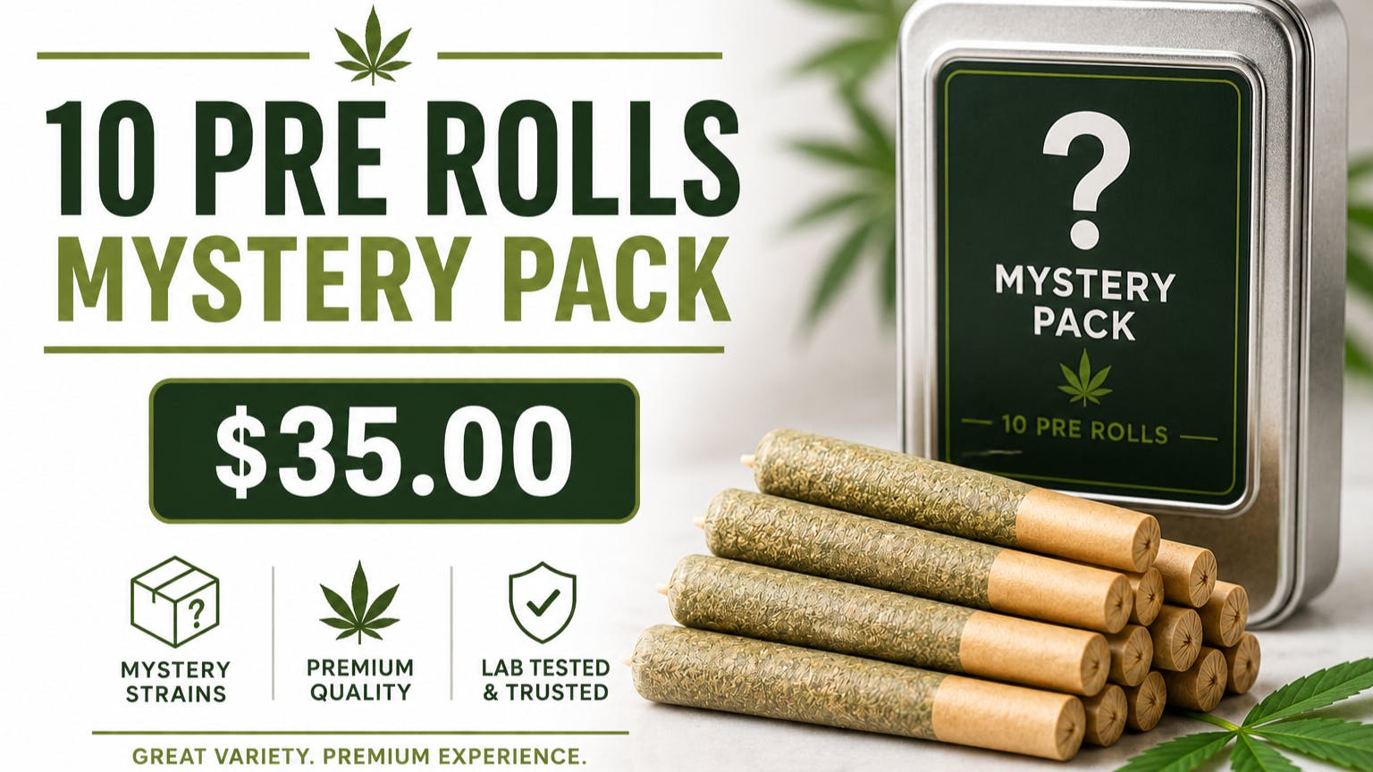 Greener Medical - Waterville 10 Pre-Roll mystery pack - $35.00