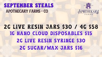Apothecary Farms - Federal September Steals