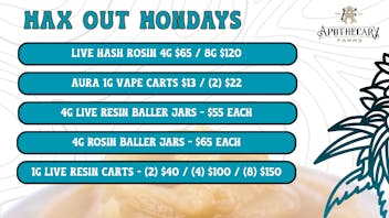 Apothecary Farms - Pueblo West Max Out Mondays