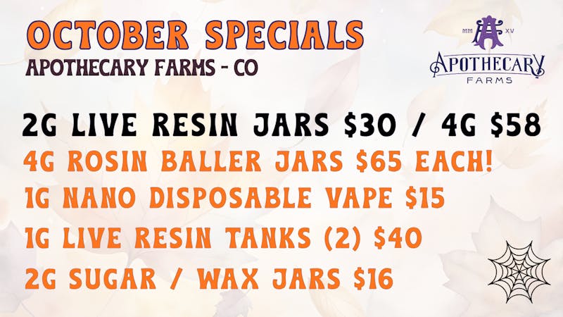 Apothecary Farms - Pueblo West October Daily Deals
