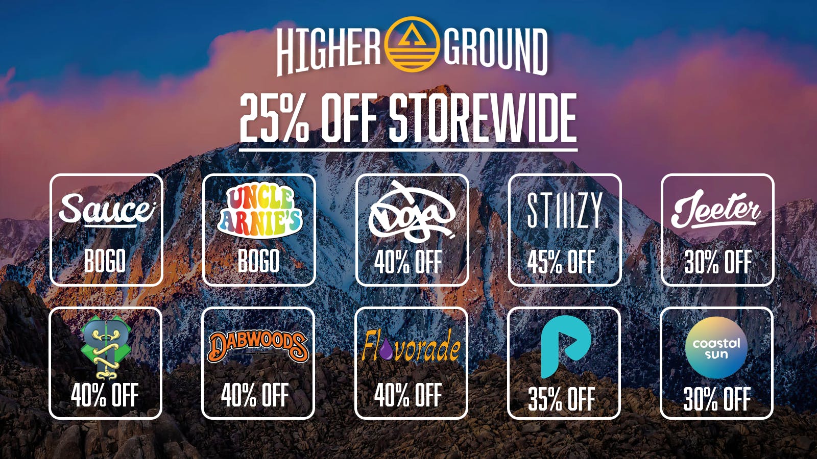 Higher Ground - San Bernardino UP TO 50% OFF - & DAILY DEALS - 25% OFF STOREWIDE!