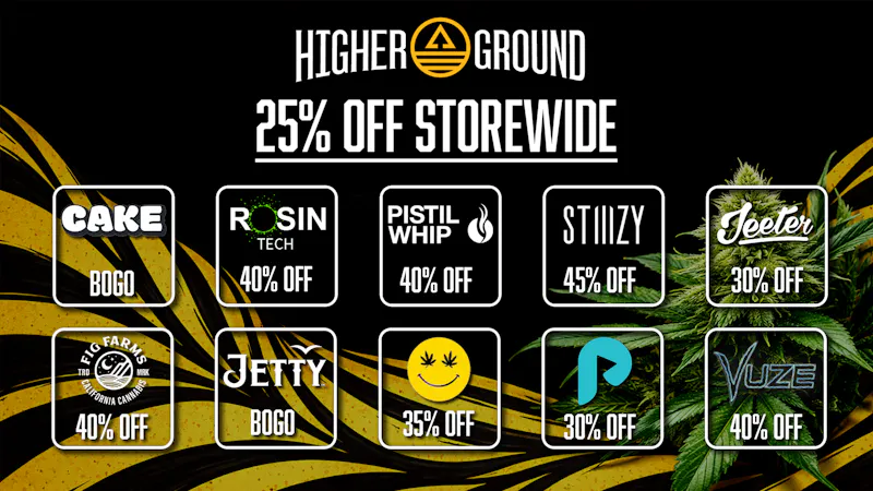 Higher Ground - San Bernardino UP TO 50% - 25% OFF STOREWIDE! - & DAILY DEALS!