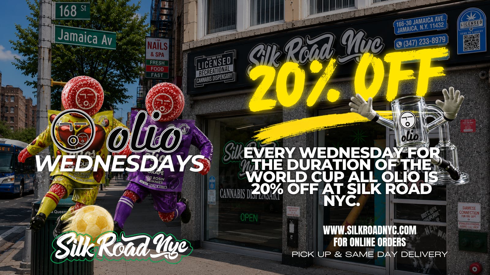 Silk Road NYC Delivery OLIO WEDNESDAYS 20% OFF OLIO