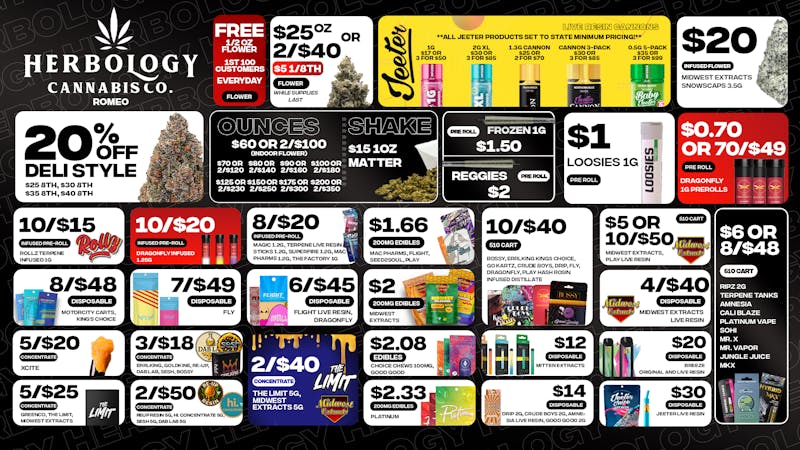 Herbology Cannabis Co - Romeo 💥DOOR BUSTIN' DEALS💥